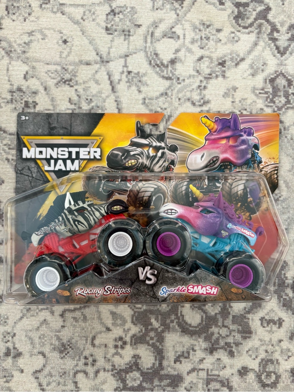 Monster Jam 2-Pack Kids Monster Trucks - Red & Purple/Blue